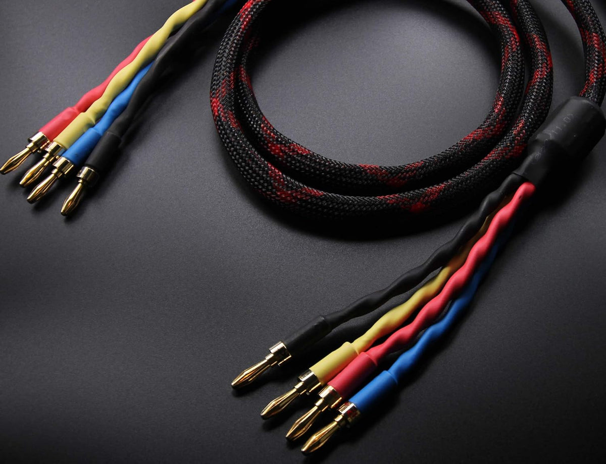 Speaker Cable 4 Banana Plugs 1pair Set 2.5M A213516