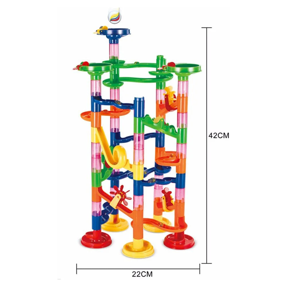 74 Piece Marble Run Coaster Maze Toy Q524788