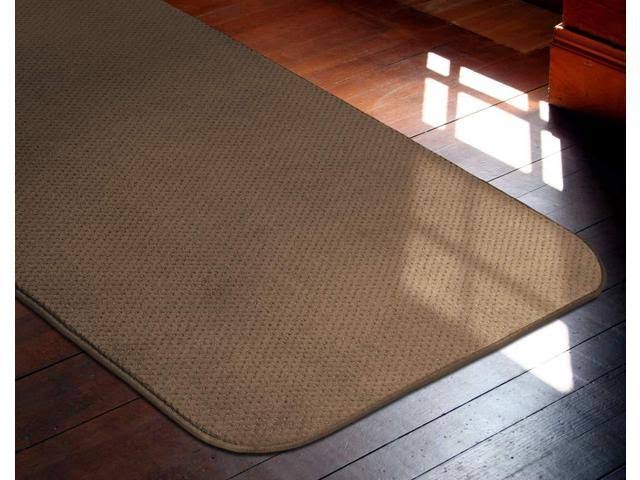 Toffee Brown 16 ft. x 27 in. Skid-Resistant Carpet Runner B363667