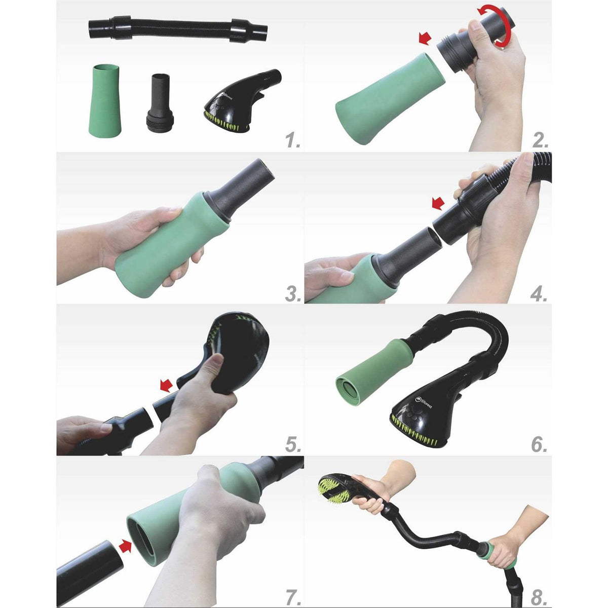 Pet Vacuum Grooming Brush Hair Shedding Deshedding Attachment Tool Kit Y778179