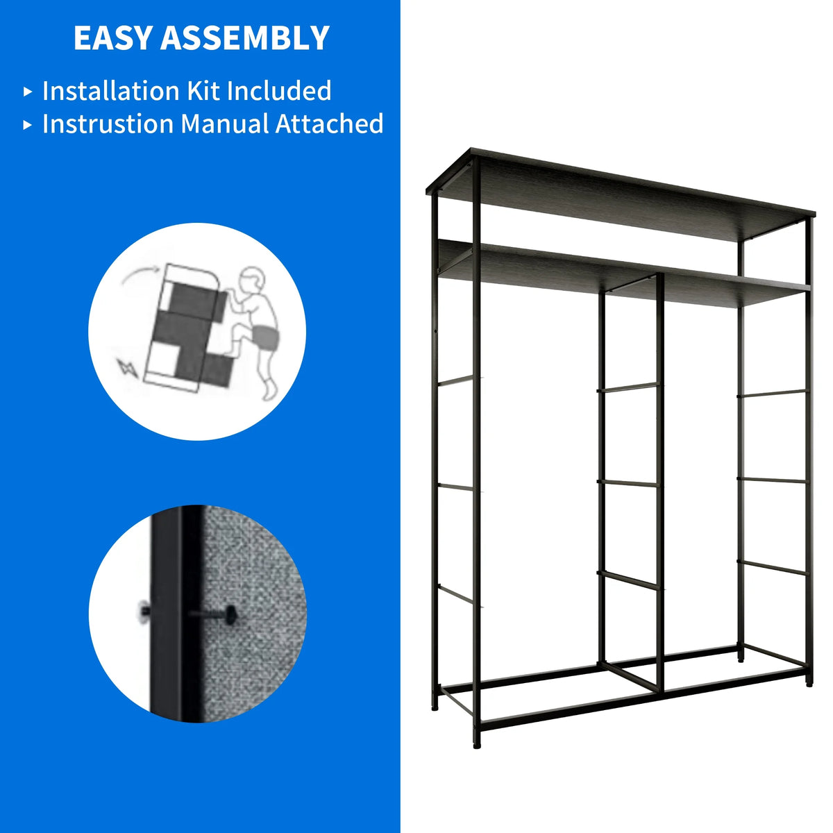 8 Drawer Fabric Dresser with Shelves G57036