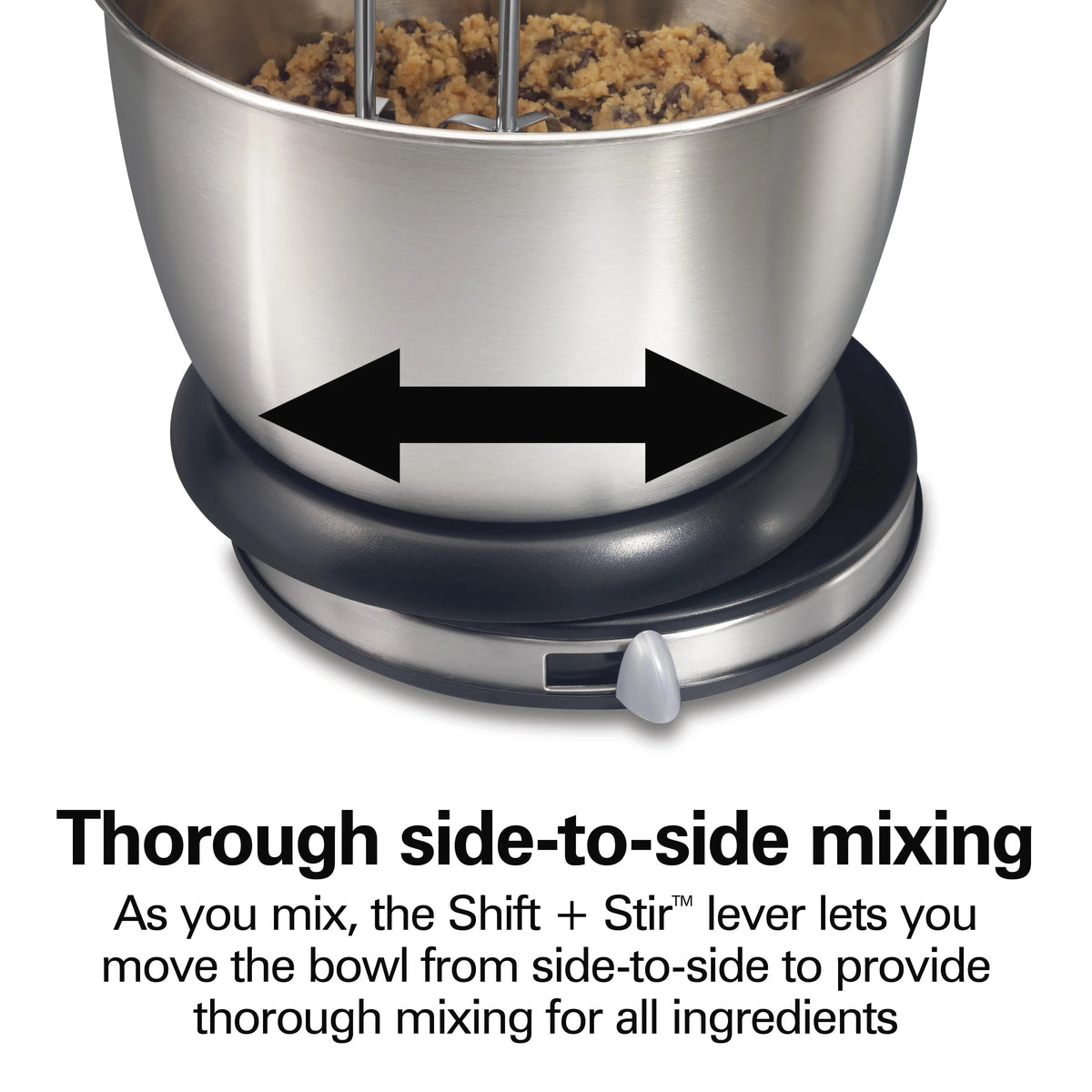 Stand Mixer, 4 Quart Stainless Steel Bowl, 6 Speeds, Black S49716