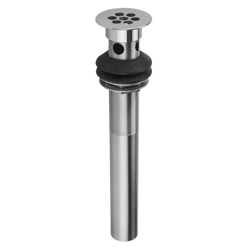 Wide Hole Grid Lavatory Drain with Overflow Satin Brass R495