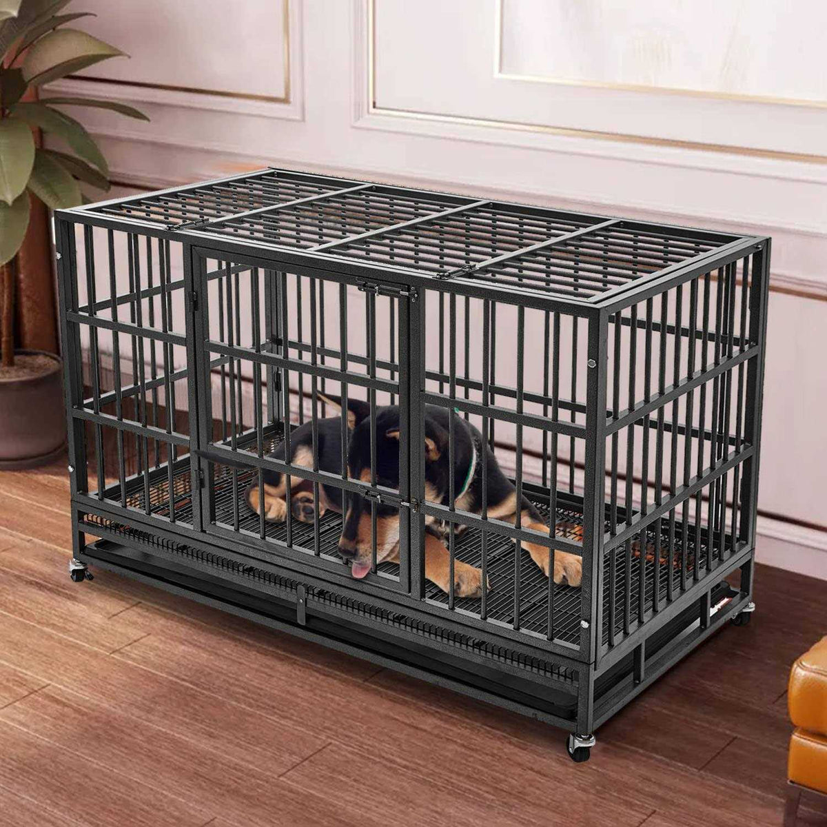 48 inch Heavy Duty Steel Dog Crate Q86731