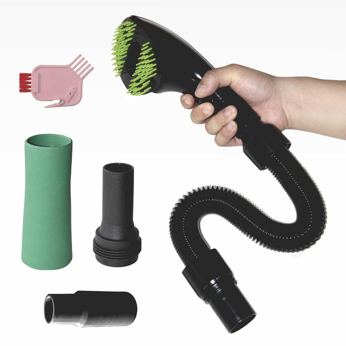 Pet Vacuum Grooming Brush Hair Shedding Deshedding Attachment Tool Kit Y778179
