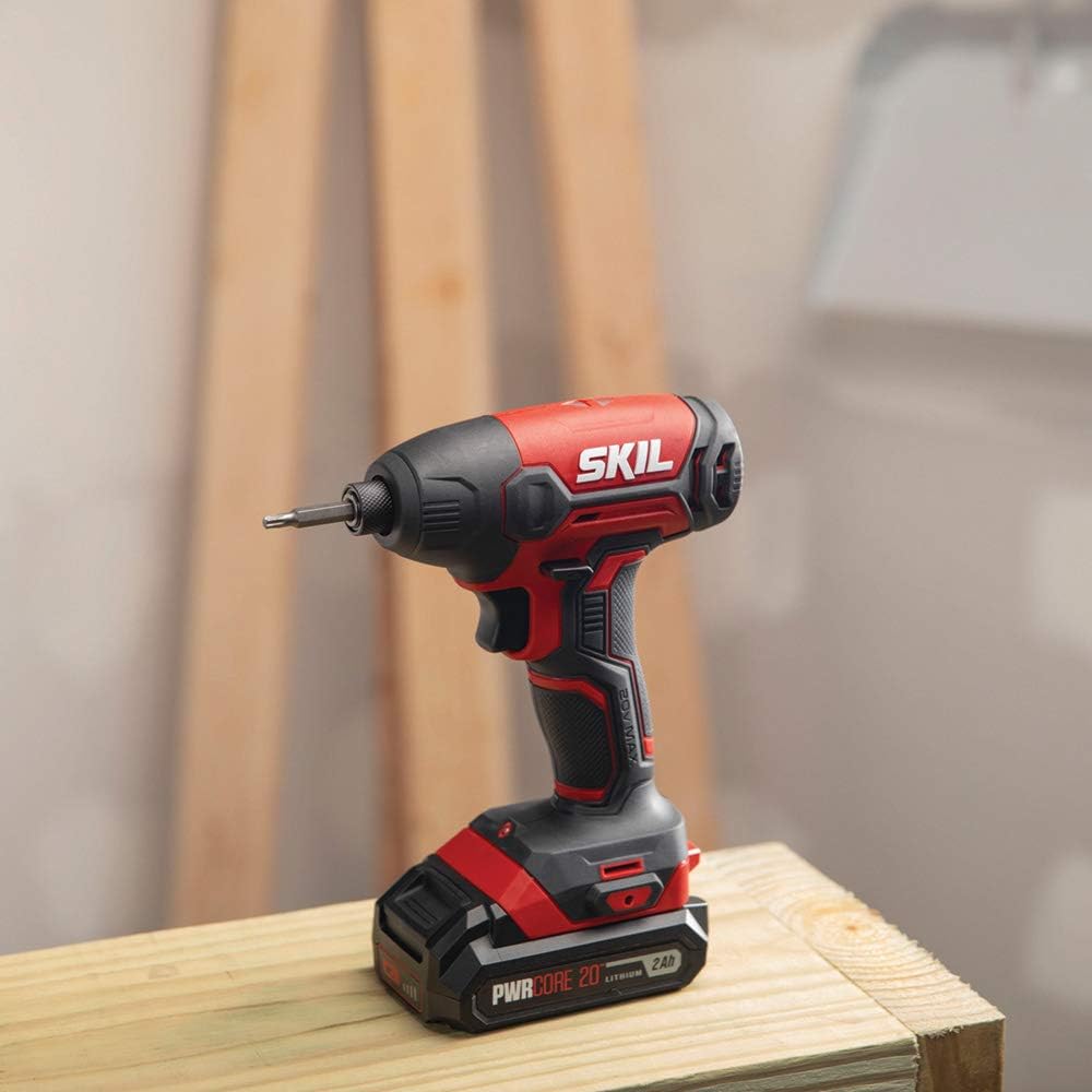 20V Cordless Drill Driver and Impact Driver Kit with 2.0Ah Battery and Charger Q80590