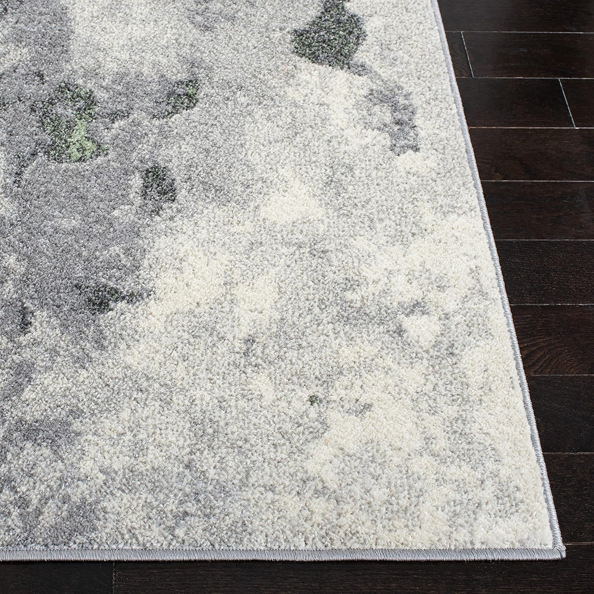Green & Grey 4' Square Area Rug H3892