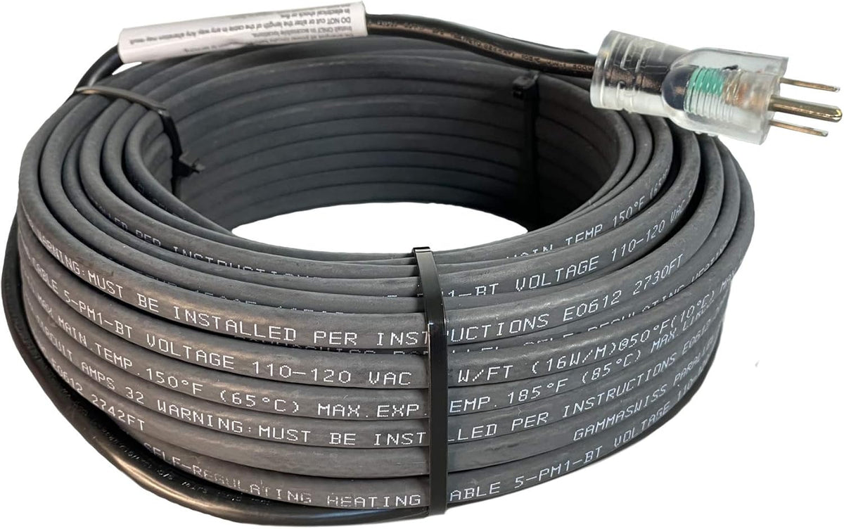Self-Regulating Heating Cable 120V 24 Feet Y424005