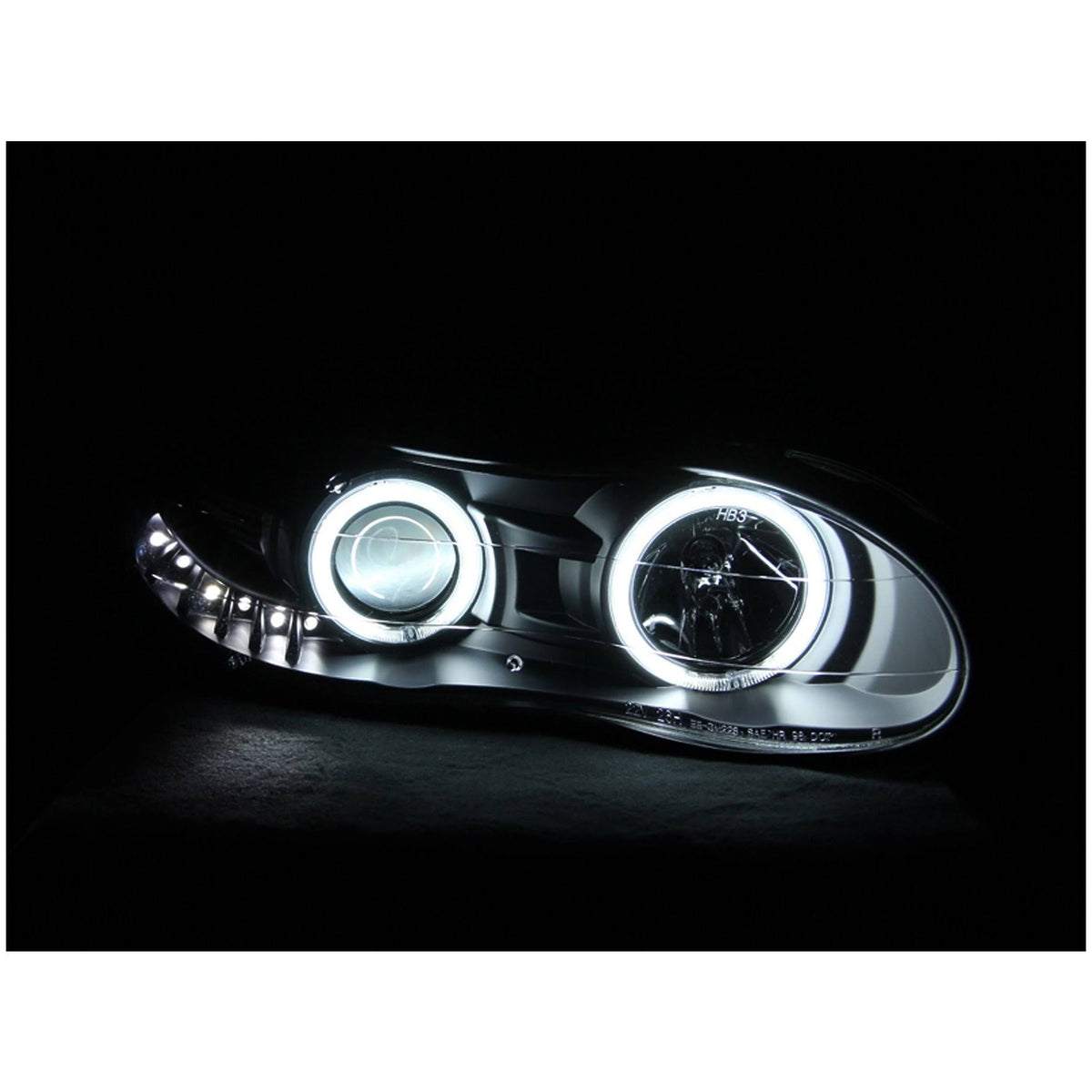Black Projector Headlights with Halo Z194