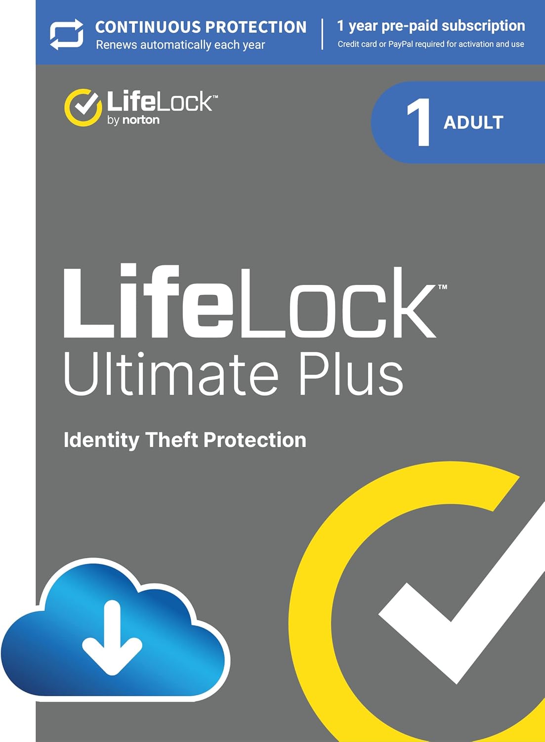 Identity Theft Protection Individual Plan 1 Year Subscription X6240