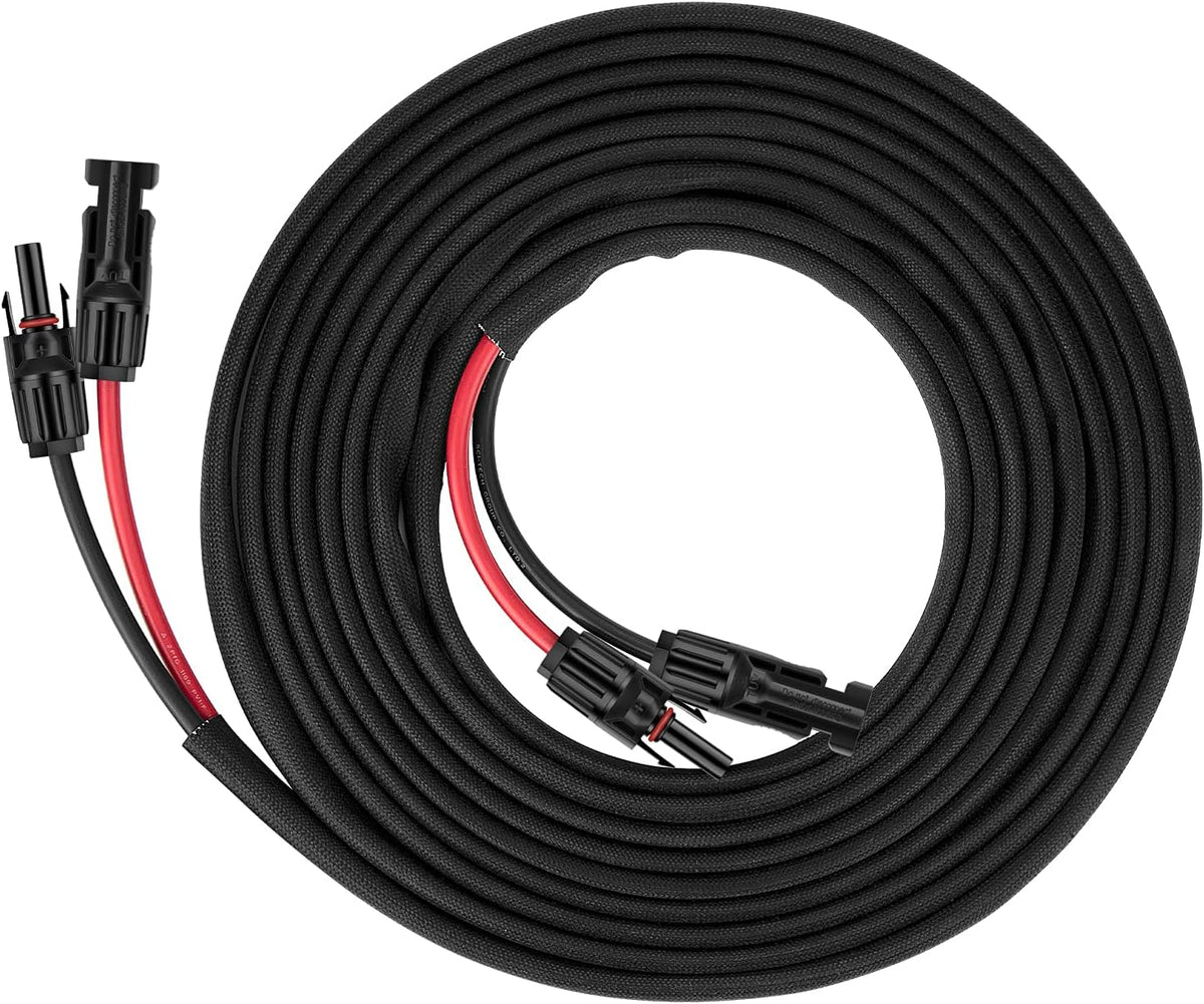 20Ft 10AWG Solar Panel Extension Cable with Female and Male Connector G69739