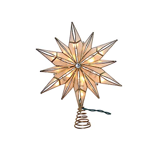 10-Light 12-Point Capiz Star Treetop L544927