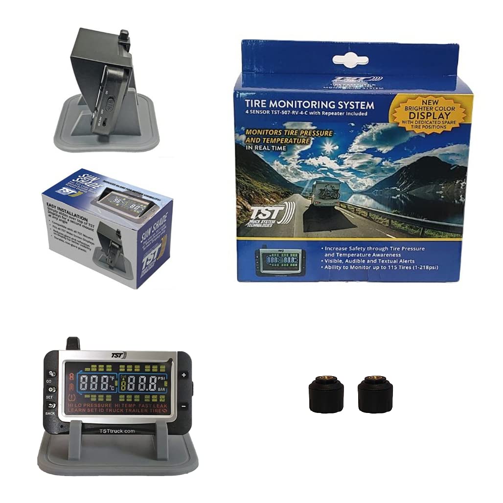 RV TPMS with Color Display Tire Pressure Monitoring Cap Sensor Kit D26344