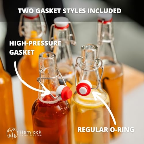 Swing Top Glass Bottles 16 oz 6 Set with Funnel Q9859