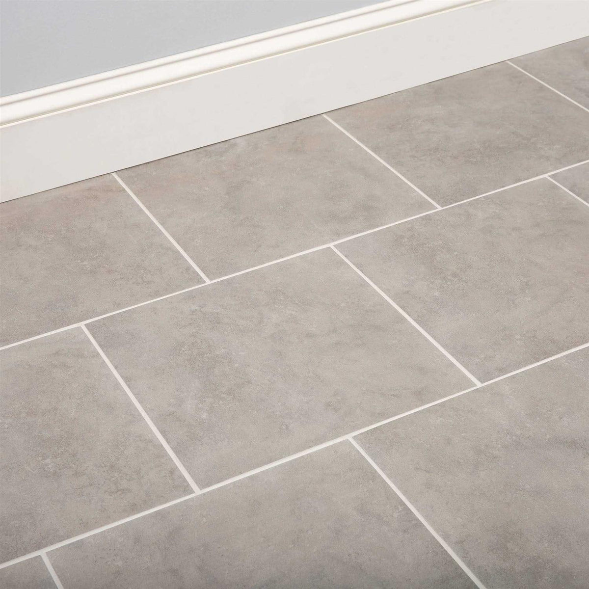 Gray 12-in x 12-in Glazed Ceramic Floor and Wall Tile T6374