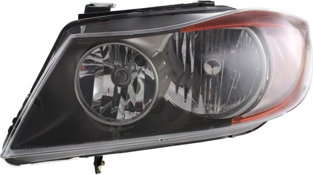 2006 BMW 325xi Headlight Assembly Passenger Side Black Housing Q11255