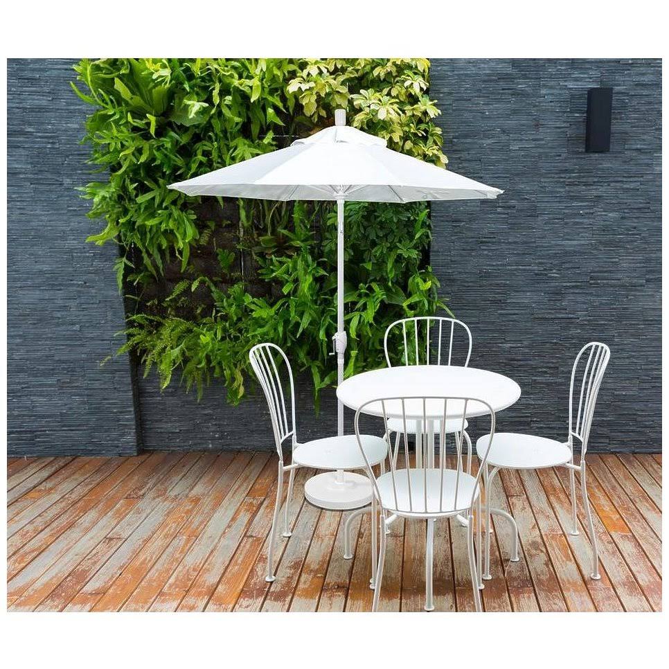 Bronze Aluminum Pole Patio Umbrella with Push Button Tilt Crank Lift O224123