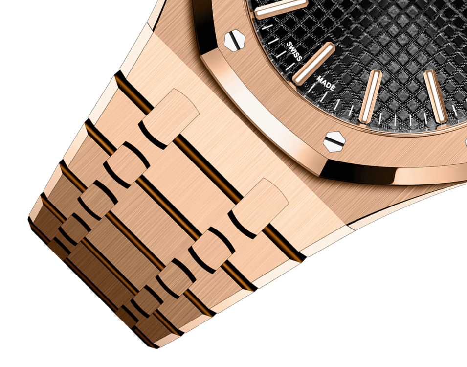 Pink Gold Black Dial 41mm Y787