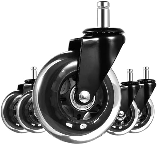 5pc Soft Rubber Swivel Caster Wheels for Office Chair P68546