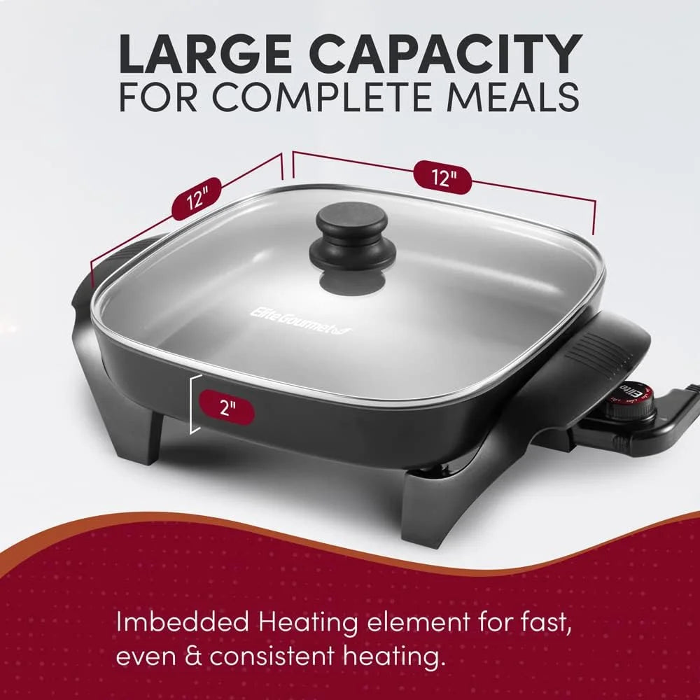 Healthy Ceramic Coated Electric Skillet P78722