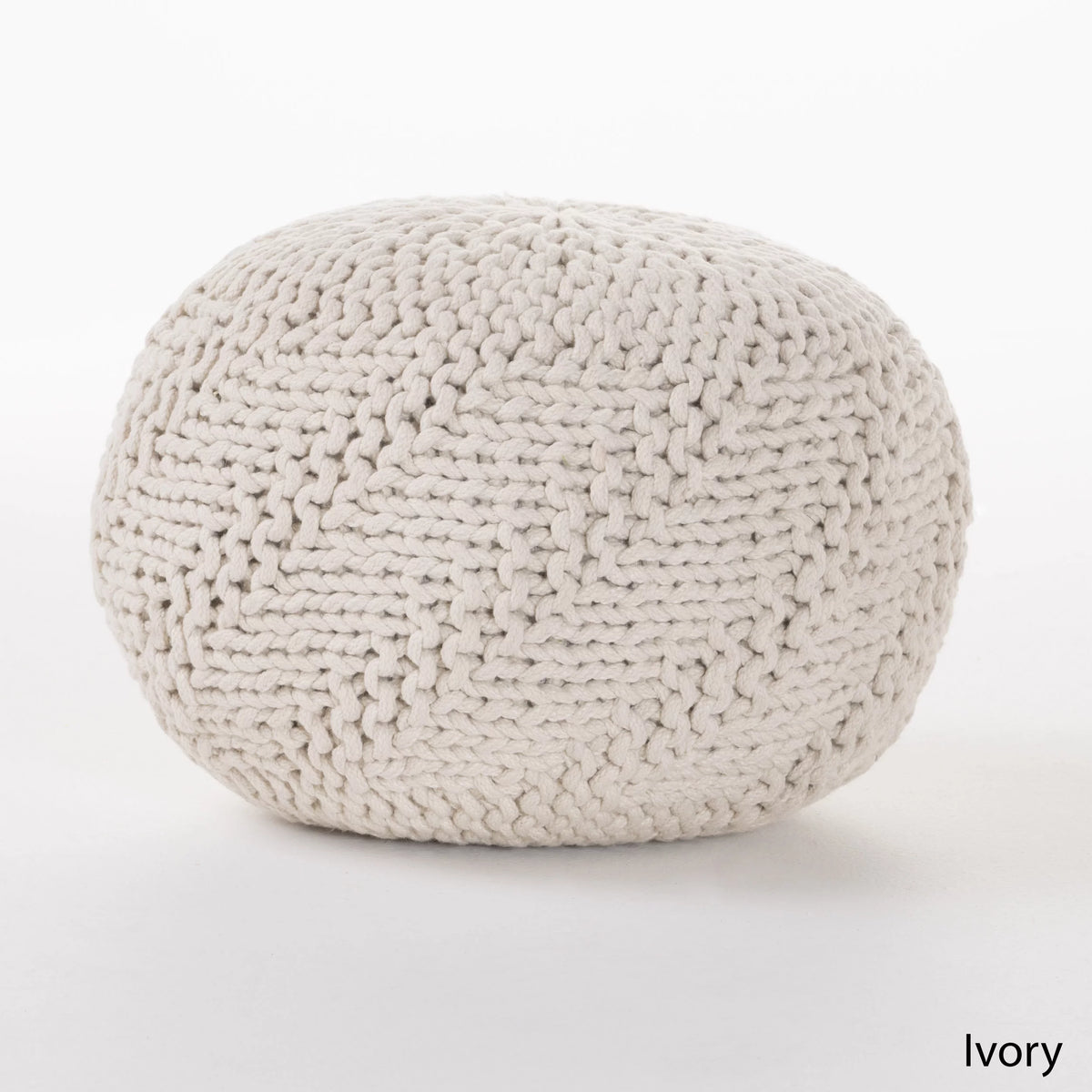 Ivory Outdoor Pouf X32925