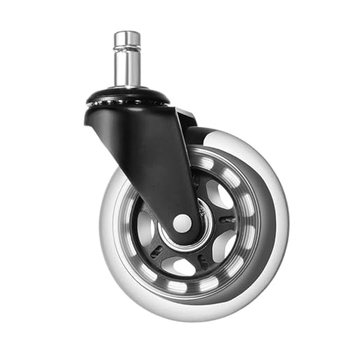 5pc Soft Rubber Swivel Caster Wheels for Office Chair P68546