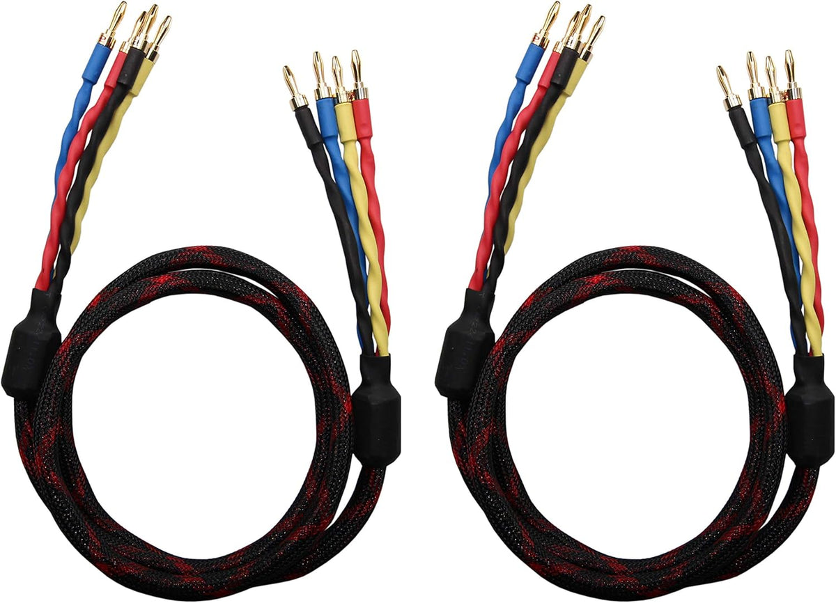 Speaker Cable 4 Banana Plugs 1pair Set 2.5M A213516