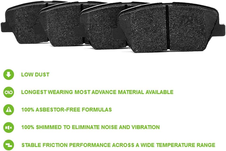 8pcs Ceramic Brake Pads Set T825