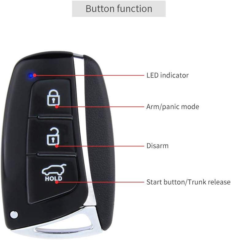 Rolling Code PKE Car Alarm System Passive Keyless Entry Remote Starter Touch Password Entry Q23721