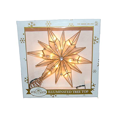 10-Light 12-Point Capiz Star Treetop L544927