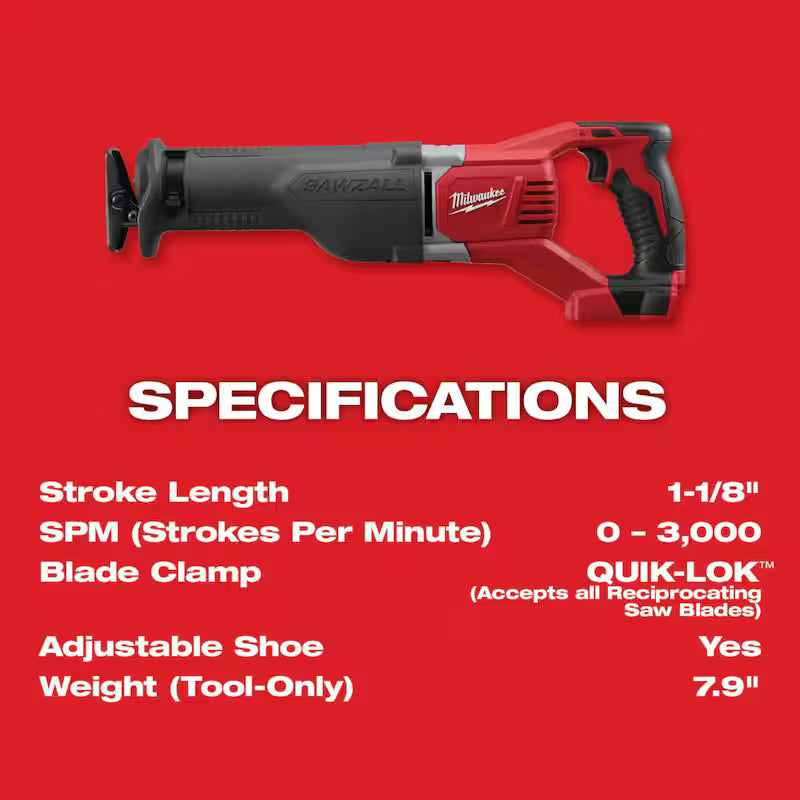 18V Cordless Reciprocating Saw and Circular Saw W38106