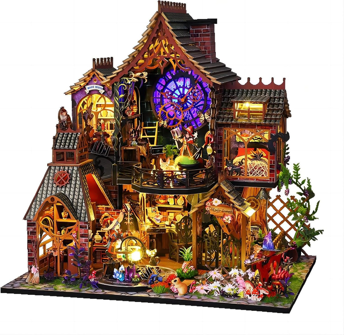 Miniature House Kit with Dust Proof Cover & Small Tools D467
