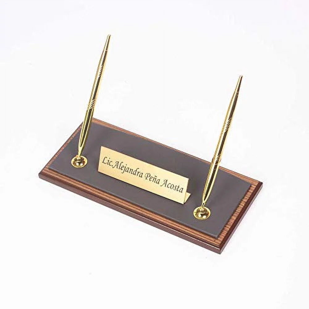 11 Pcs Leather & Wood Desk Organizer Set A280654
