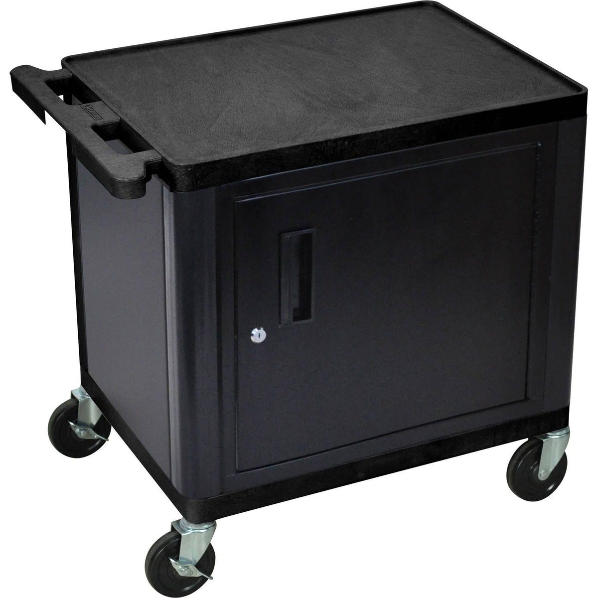 Black LP Cart with Cabinet T2413