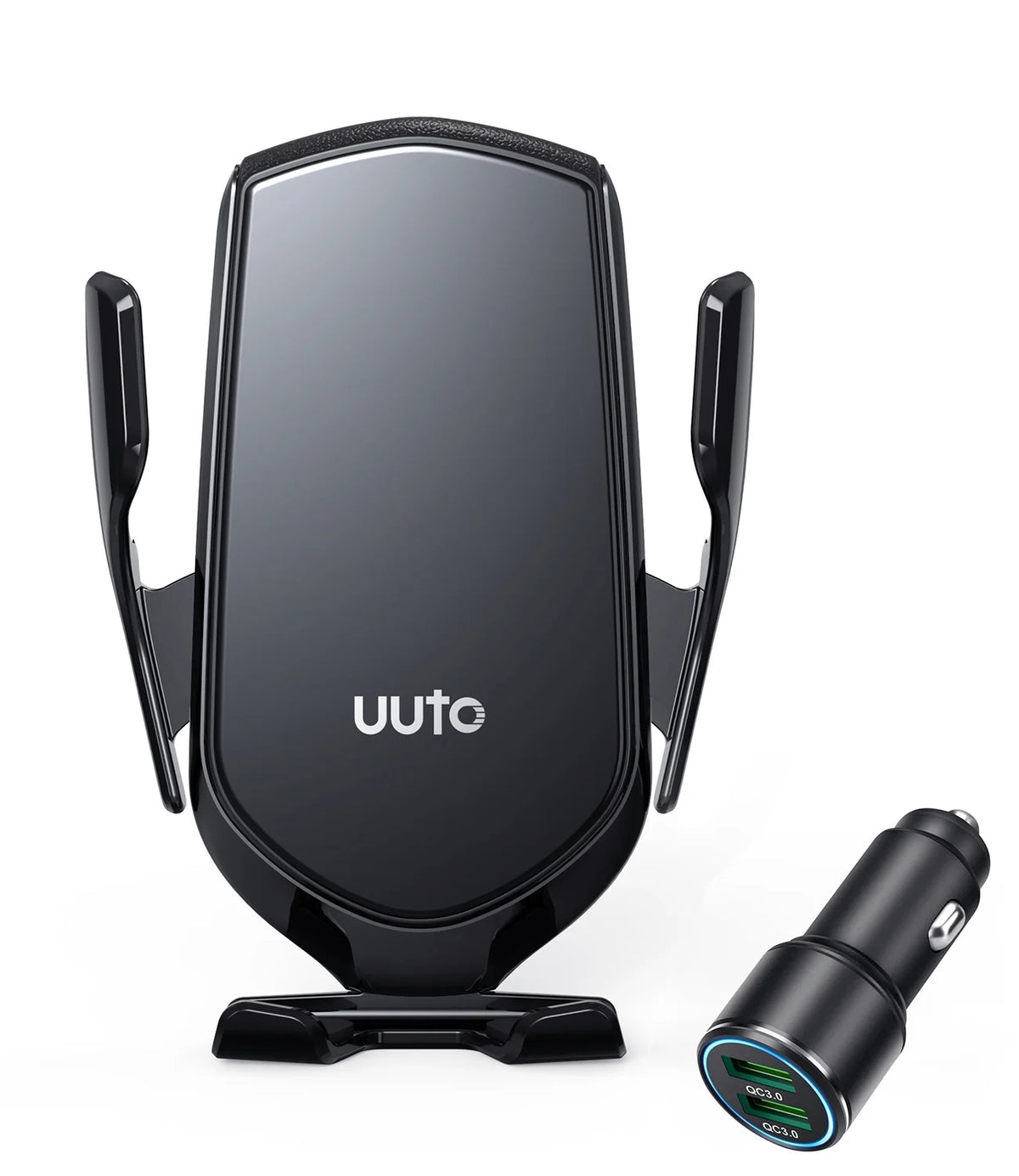 Wireless Car Charger Mount, 15W Auto Clamping Car Phone Charging Air Vent Holder with QC 3.0 Car Charger O84003