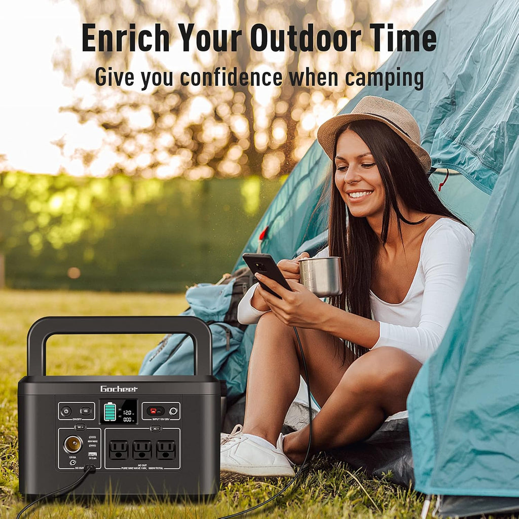 1000W Portable Power Station 962Wh 260000mAh Solar Generator with 3x110V AC Outlets Q3857
