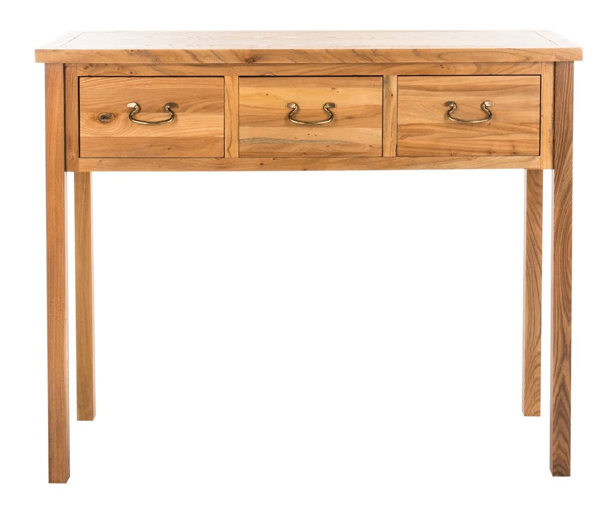 Oak Console with Storage Drawers W936