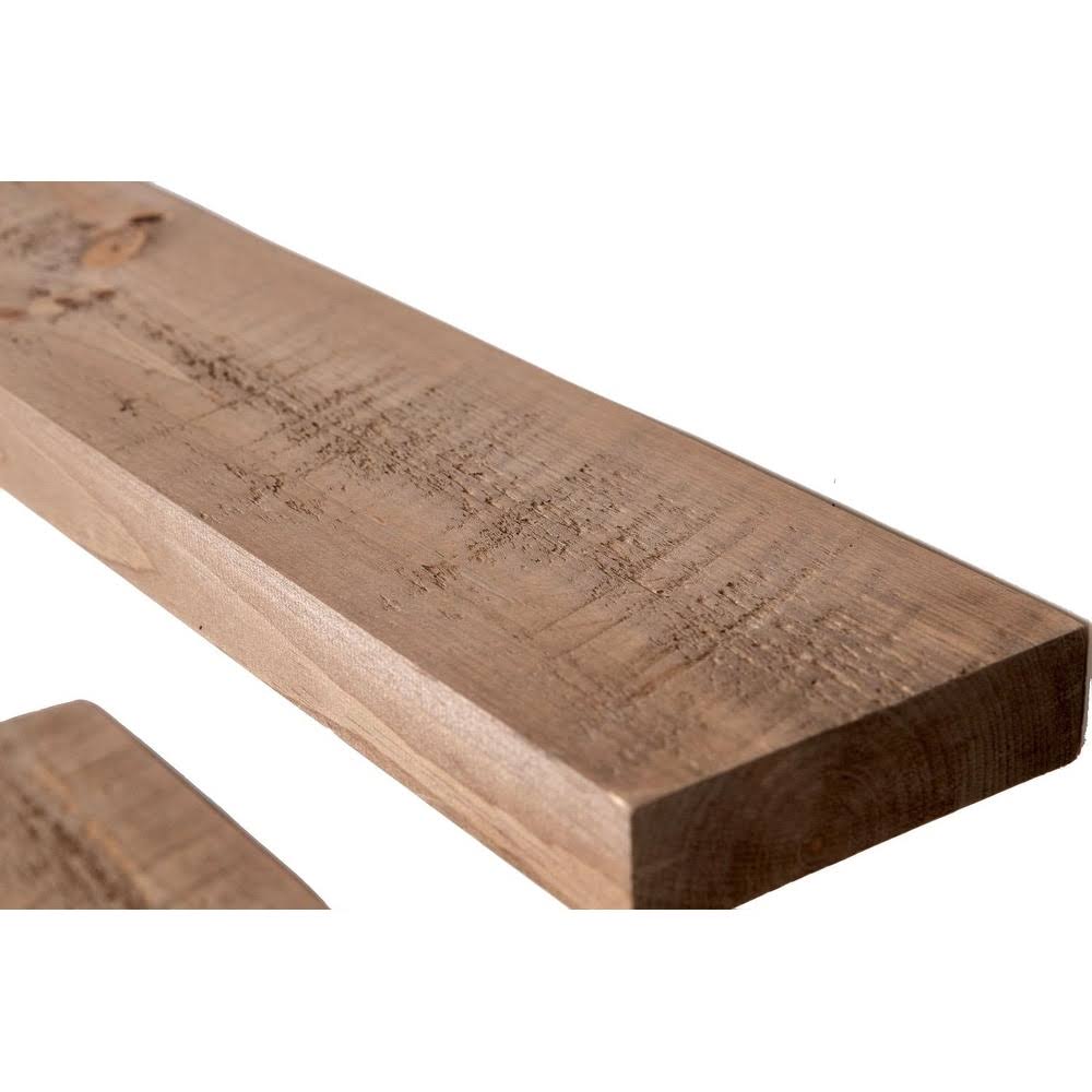 Rustic Wood Wall Shelf Set of 2 J649