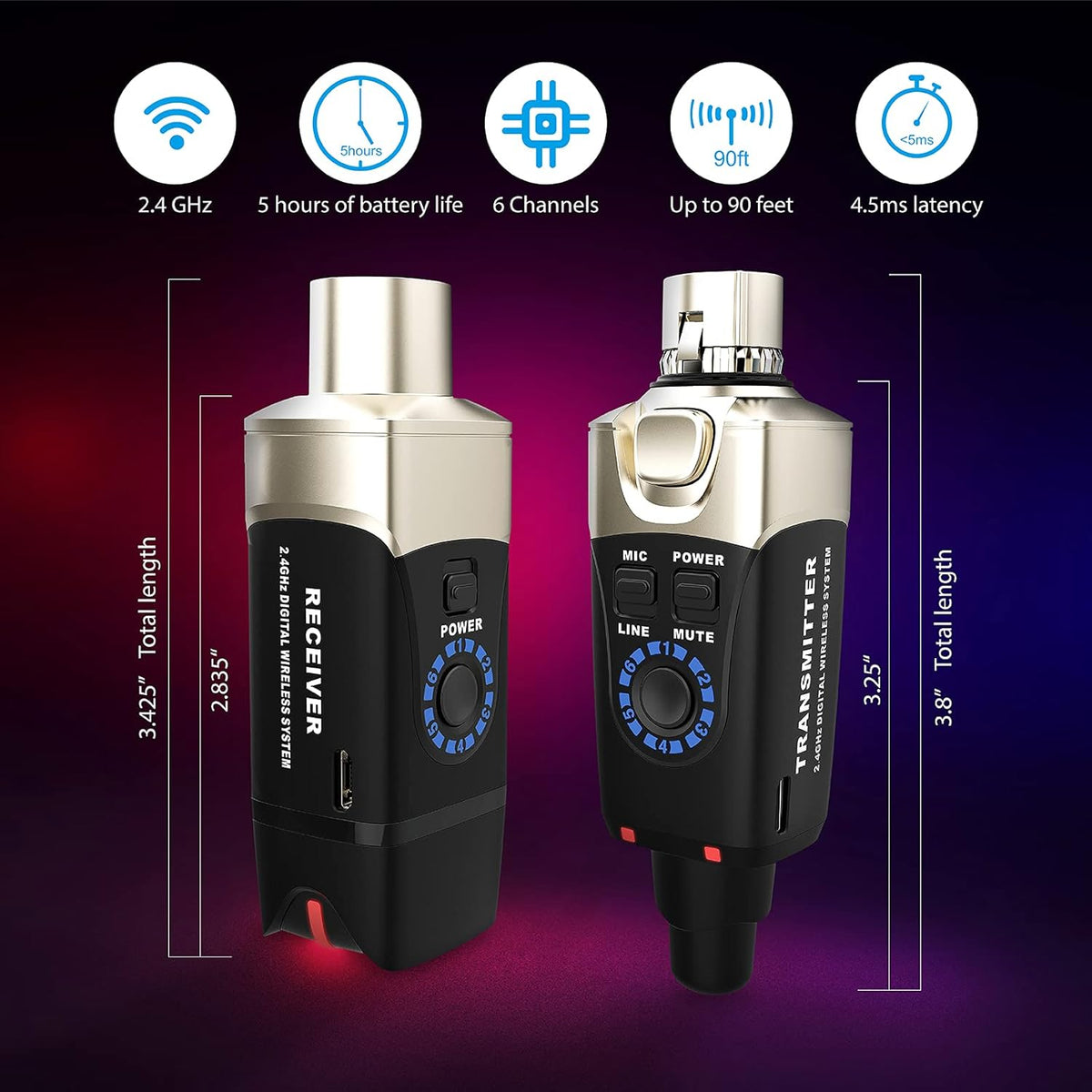 XLR Wireless Microphone System F884