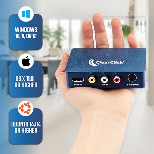 1080P Audio Video Capture Device with HDMI, AV, RCA, S-Video, USB-C E276793