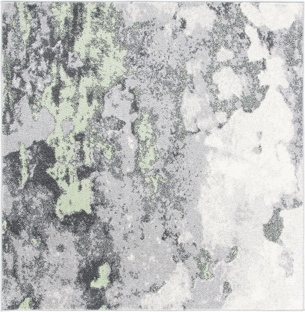 Green & Grey 4' Square Area Rug H3892