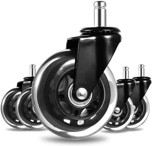 5pc Soft Rubber Swivel Caster Wheels for Office Chair P68546