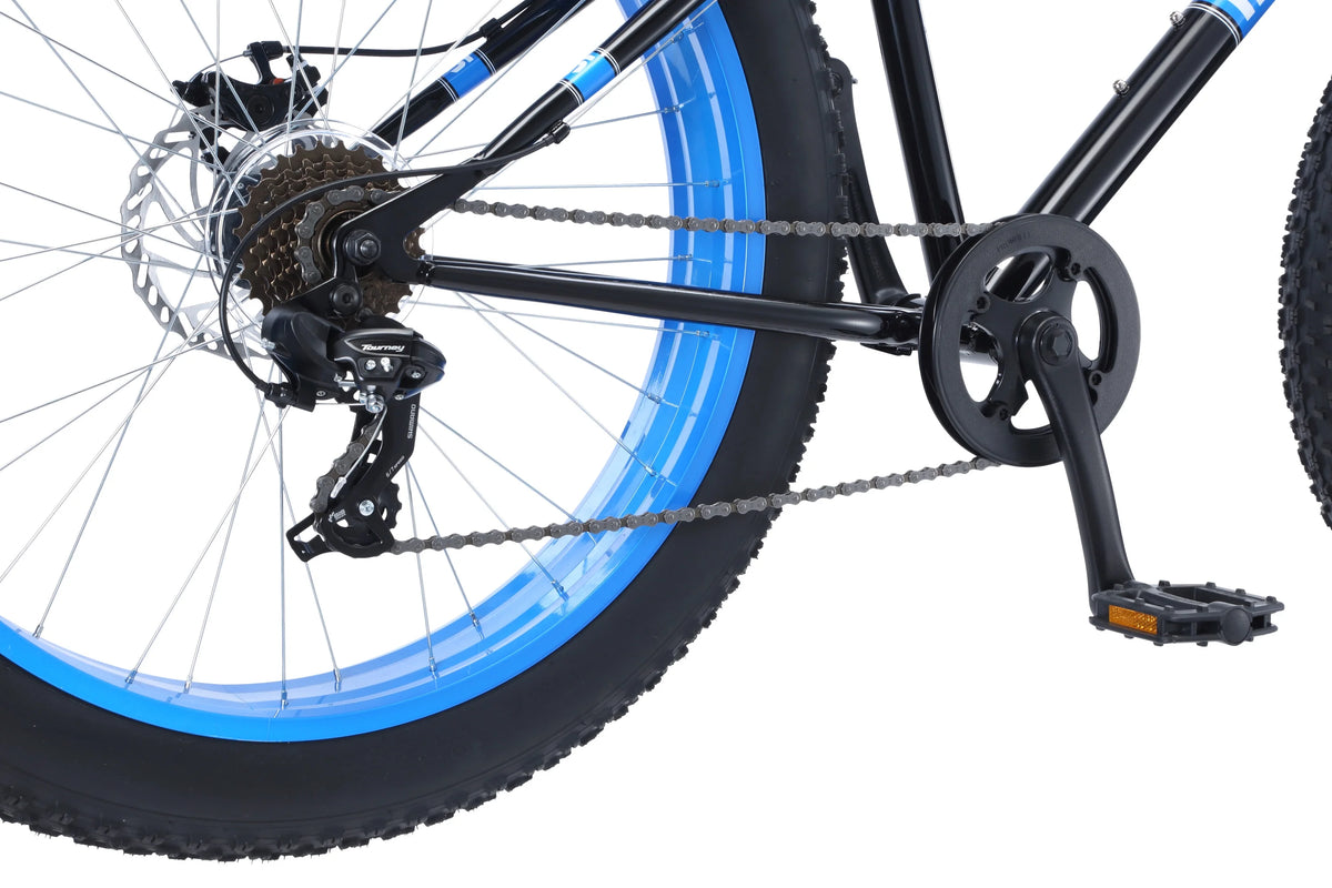 26 Fat Tire Bike 7 Speeds Black J4899