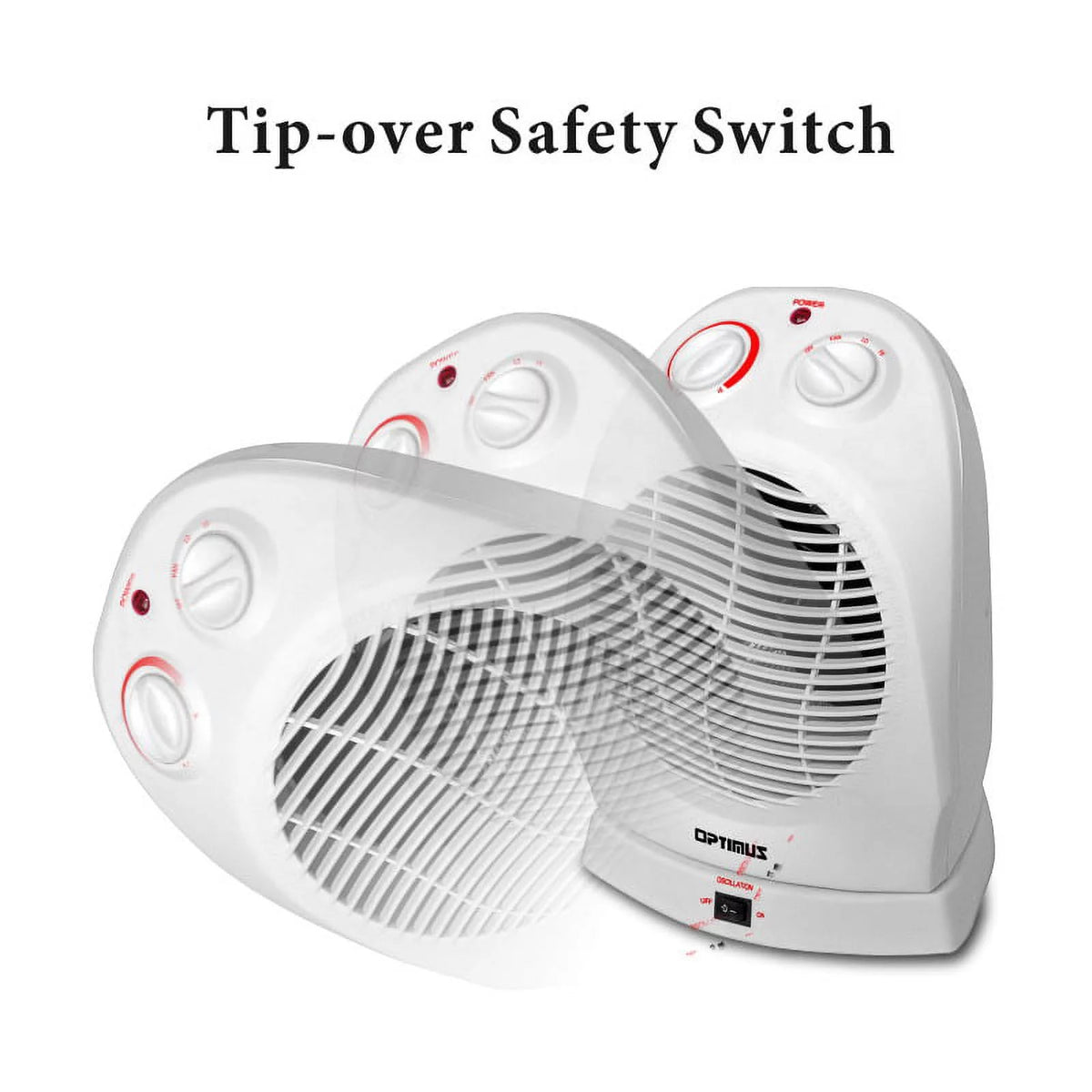 Portable Oscillating Fan Heater with Thermostat Q6116