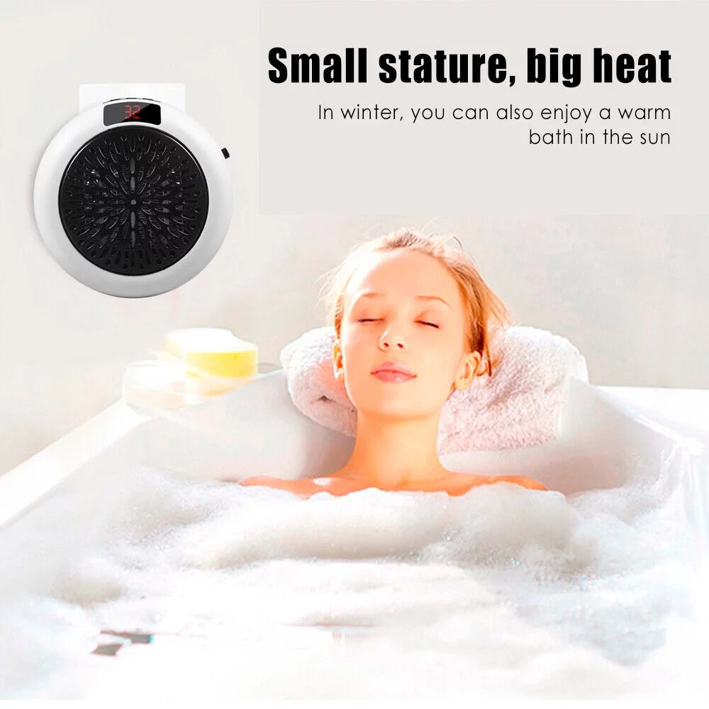 900W White Digital Thermostat Electric Heater Y442931