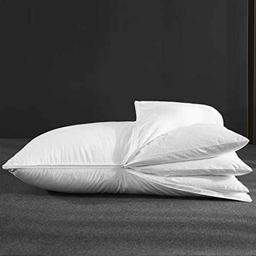 King Size Goose Feather Pillow with Cotton Cover O1946