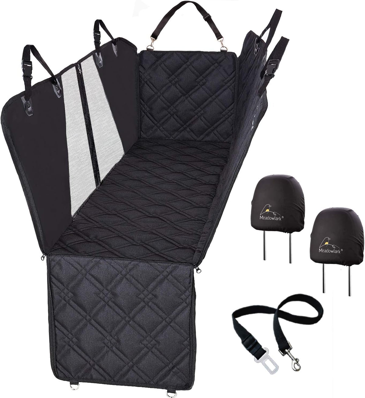 Waterproof Mesh Dog Seat Cover with Seat Belt Q6807