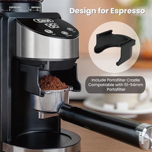 Conical Burr Coffee Grinder, Adjustable Burr Mill with 35 Precise Grind Settings, Anti-Static O41028