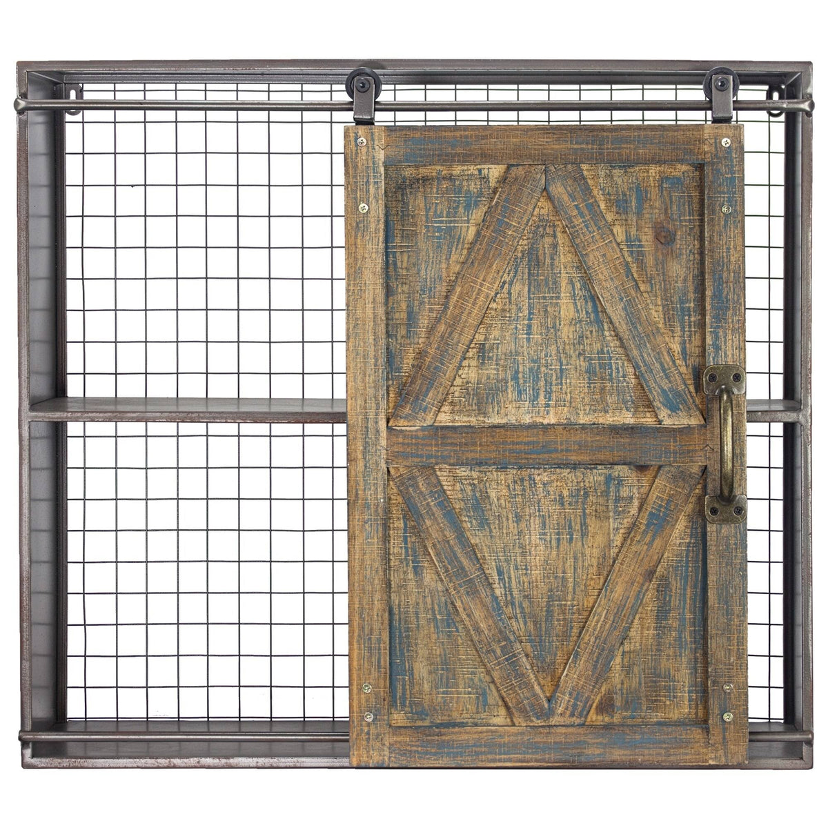 Brown Farmhouse Wall Shelf B552740