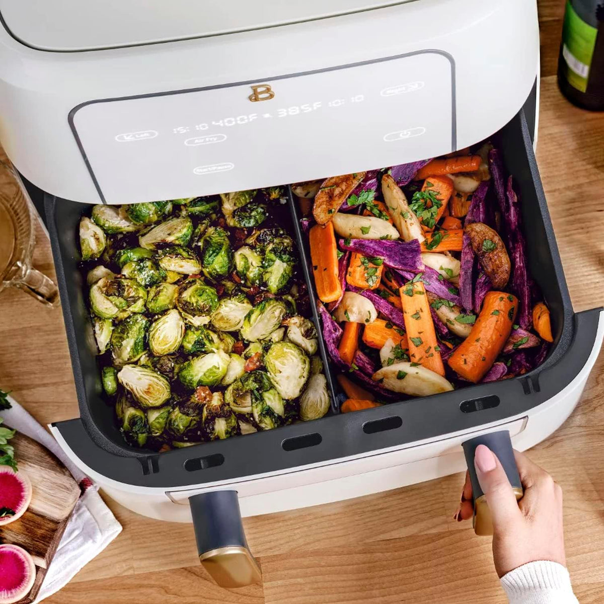 9QT TriZone Air Fryer White Icing T989